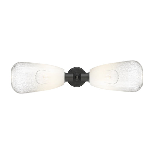 Innovations Brookhaven Almond 25in 2-Light Linear Bath Vanity Light | Industrial Oil Rubbed Bronze Steel and Opal Glass | Model 900-2W-OB-G480-6OP