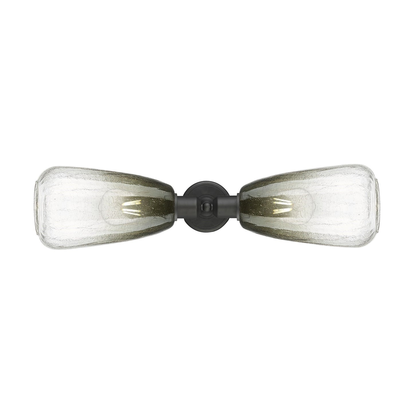Innovations Brookhaven Almond 25in 2-Light Linear Bath Vanity Light | Industrial Oil Rubbed Bronze Steel and Slate Glass | Model 900-2W-OB-G480-6SL