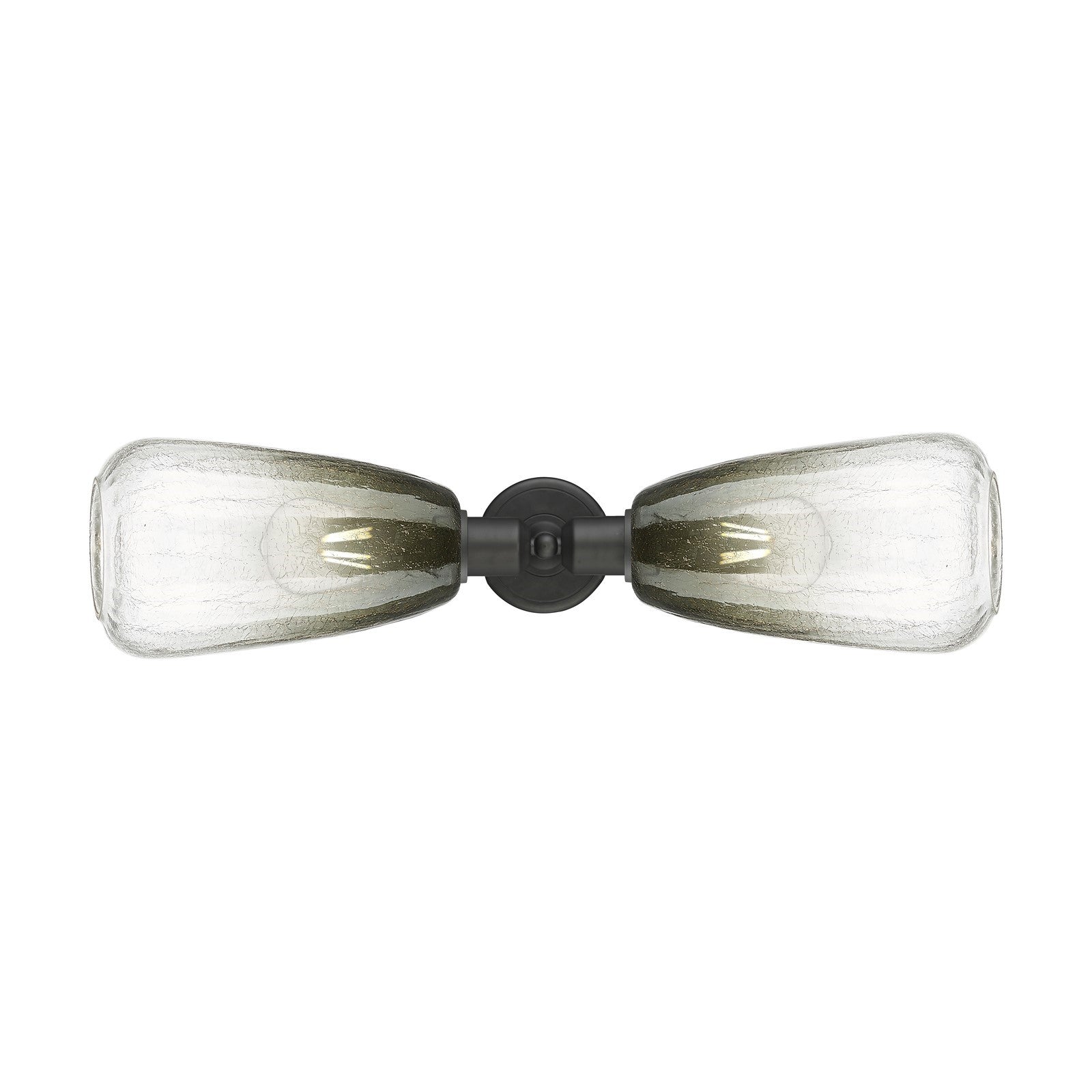 Innovations Brookhaven Almond 25in 2-Light Linear Bath Vanity Light | Industrial Oil Rubbed Bronze Steel and Slate Glass | Model 900-2W-OB-G480-6SL