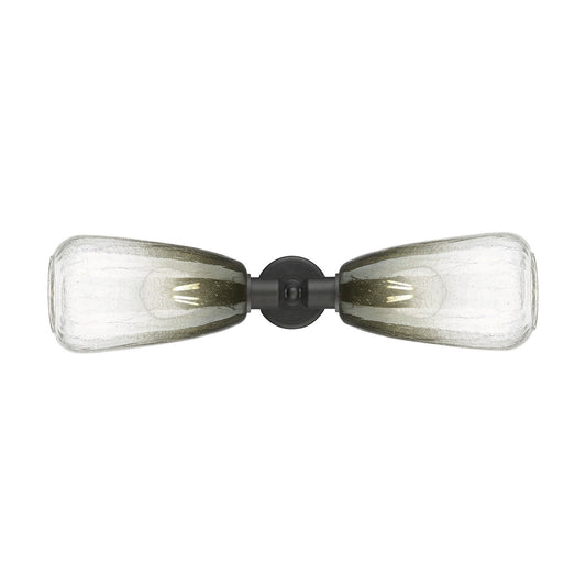Innovations Brookhaven Almond 25in 2-Light Linear Bath Vanity Light | Industrial Oil Rubbed Bronze Steel and Slate Glass | Model 900-2W-OB-G480-6SL