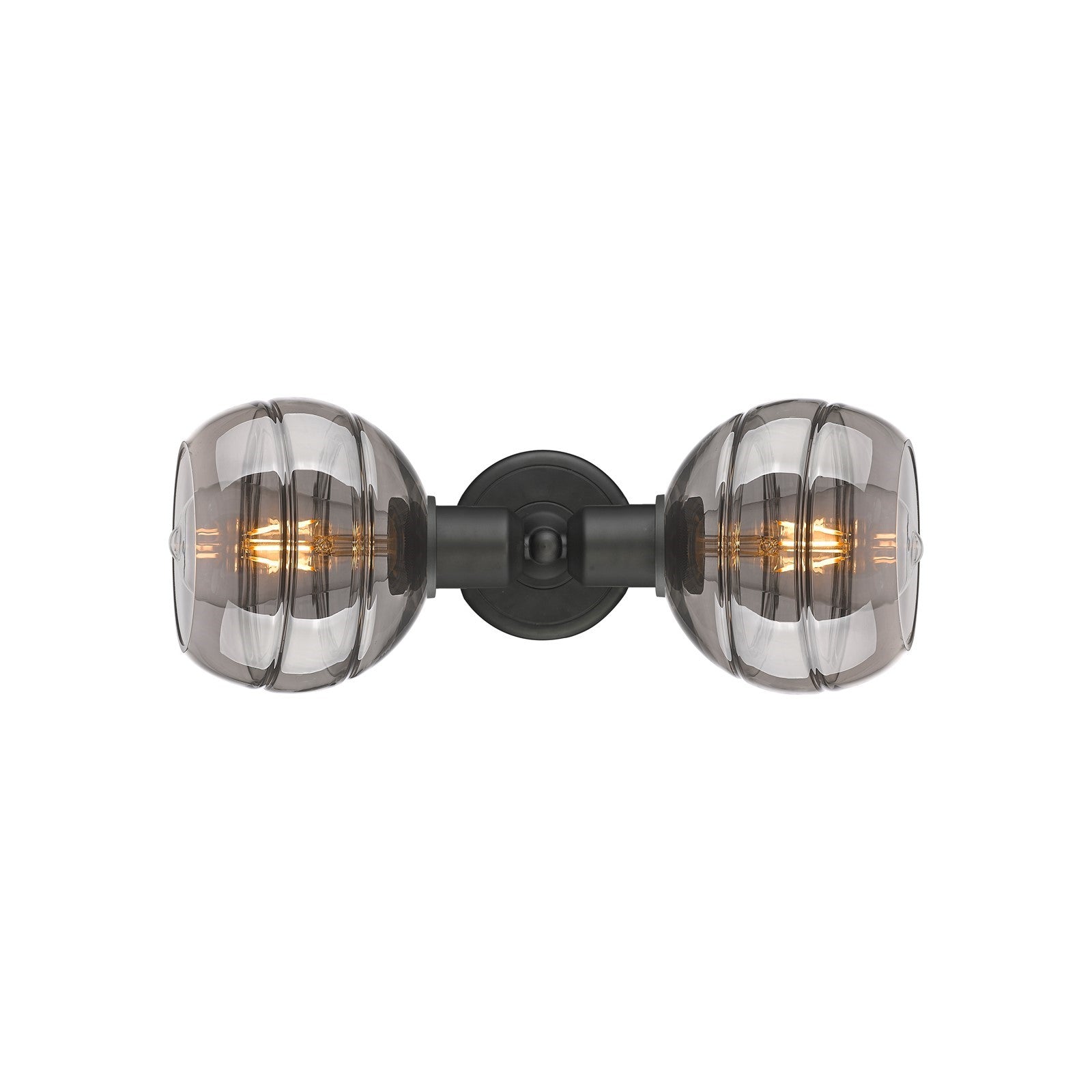 Innovations Rochester 15in 2-Light Linear Bath Vanity Light | Industrial Oil Rubbed Bronze Steel and Light Smoke Glass | Model 900-2W-OB-G556-6SM
