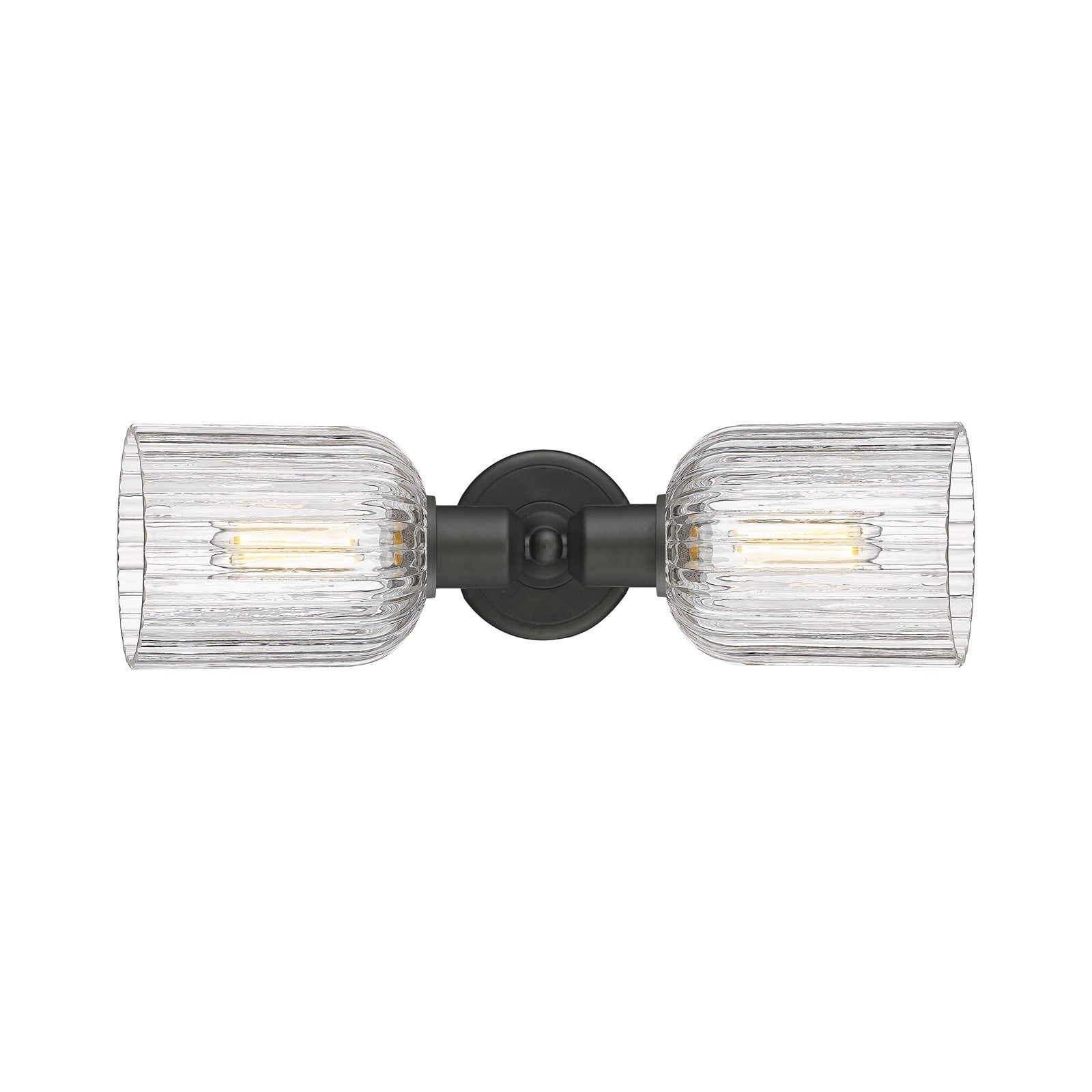 Innovations Bridal Veil 17in 2-Light Linear Bath Vanity Light | Industrial Oil Rubbed Bronze and Clear Glass | Bathroom Vanity | Model 900-2W-OB-G559-5CL
