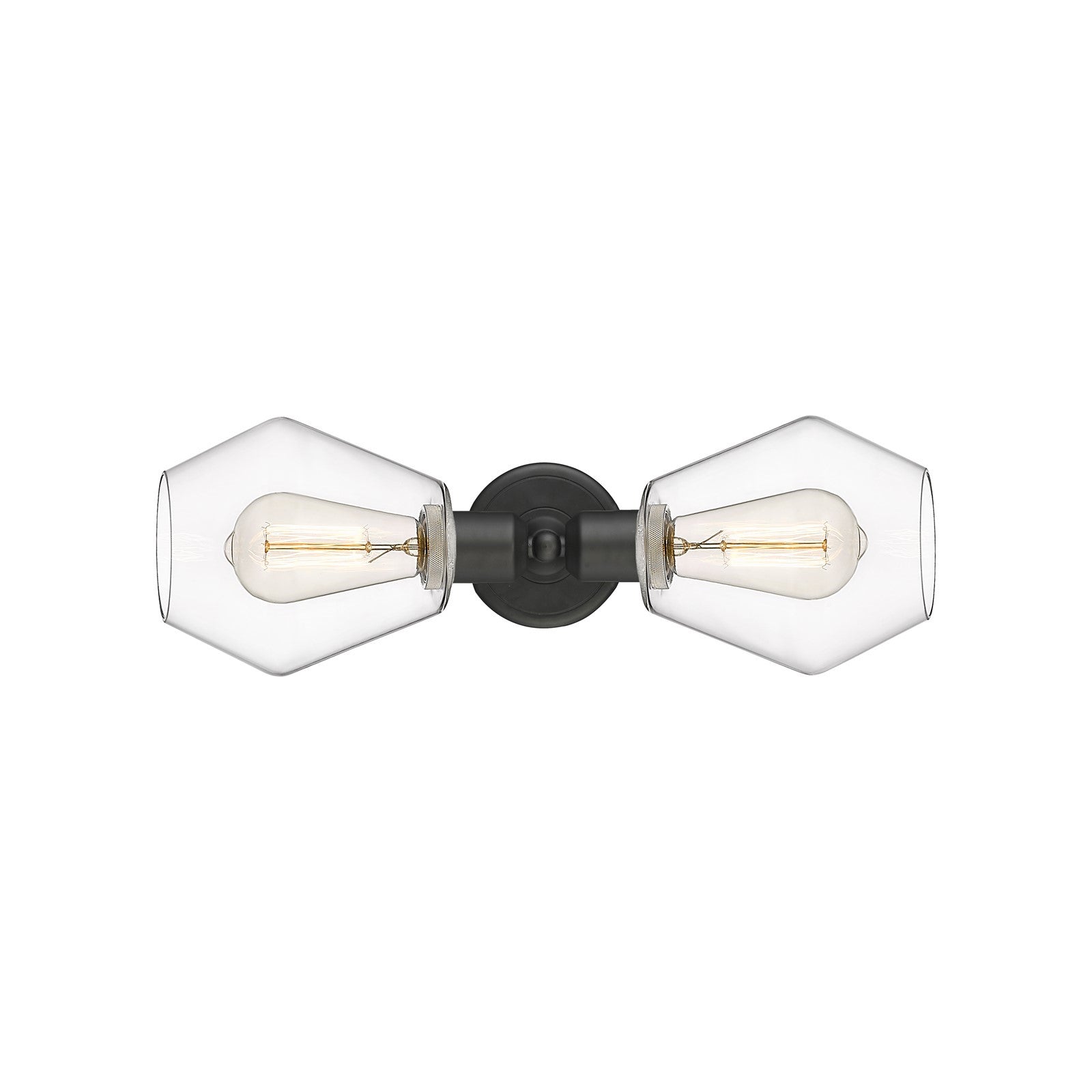 Innovations Cindyrella 18in 2-Light Linear Bath Vanity Light | Industrial Oil Rubbed Bronze Steel and Clear Glass | Bathroom | Model 900-2W-OB-G652-6