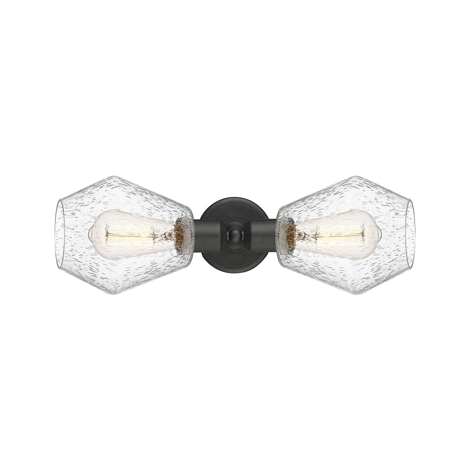 Innovations Cindyrella 18in 2-Light Linear Bath Vanity Light | Industrial Oil Rubbed Bronze Steel and Seedy Glass | Bathroom | Model 900-2W-OB-G654-6