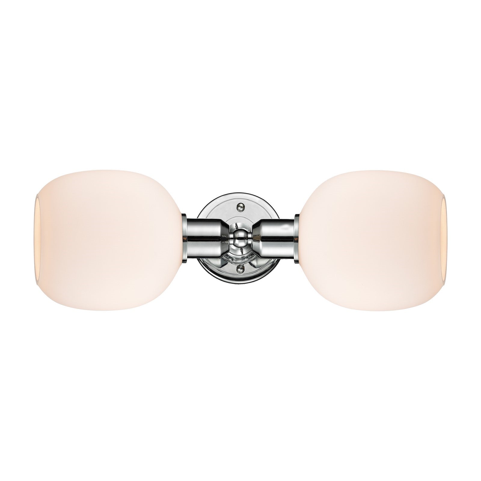 Innovations Belfast 17in 2-Light Linear Bath Vanity Light | Industrial Polished Chrome and Matte White Glass | Bathroom Vanity | Model 900-2W-PC-G101