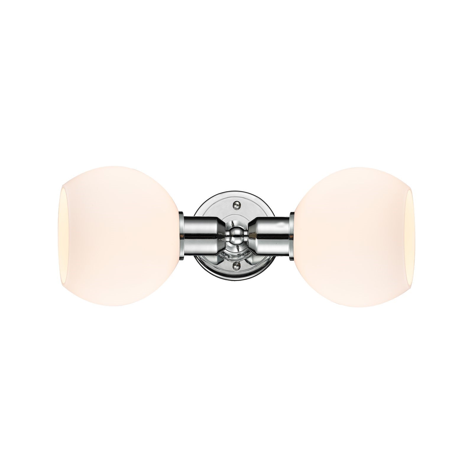 Innovations Athens 15in 2-Light Linear Bath Vanity Light | Industrial Polished Chrome and Matte White Glass | Bathroom Vanity | Model 900-2W-PC-G121-6