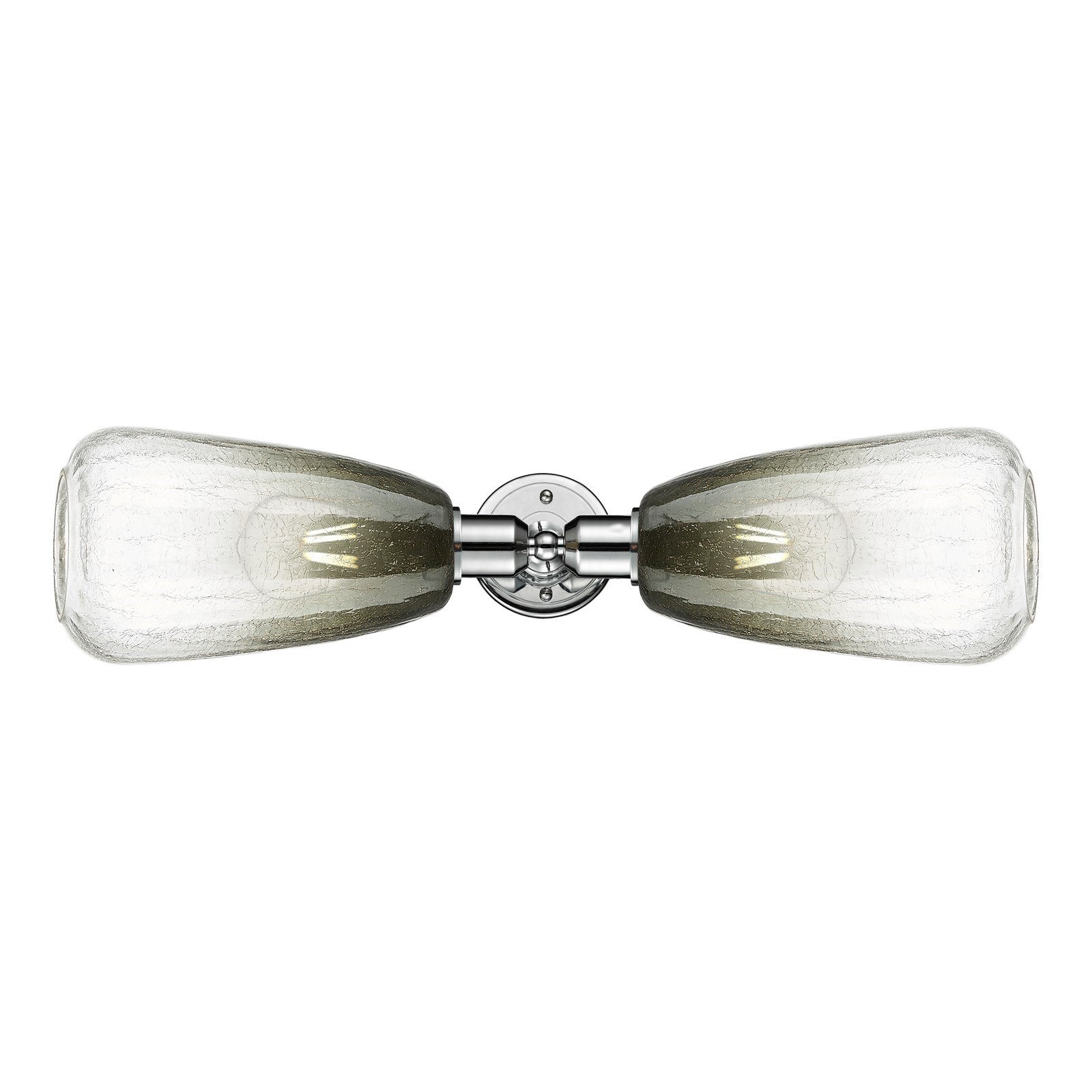 Innovations Brookhaven Almond 25in 2-Light Vanity Light | Industrial Polished Chrome and Slate Glass | Bathroom Vanity | Model 900-2W-PC-G480-6SL