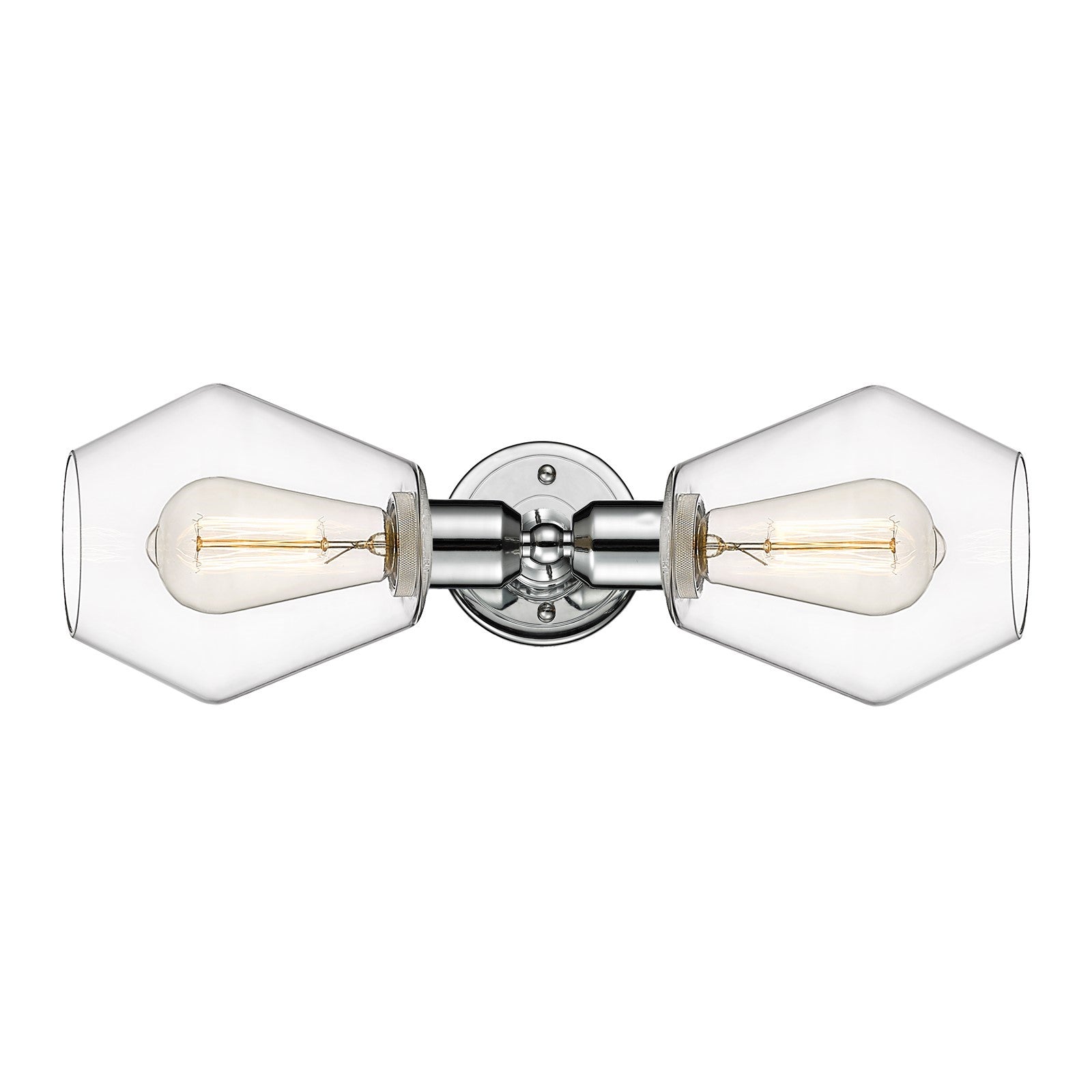 Innovations Cindyrella 18in 2-Light Linear Bath Vanity Light | Industrial Polished Chrome and Clear Glass | Bathroom Vanity & | Model 900-2W-PC-G652-6