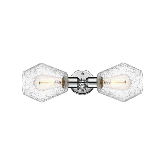 Innovations Cindyrella 18in 2-Light Linear Bath Vanity Light | Industrial Polished Chrome and Seedy Glass | Bathroom Vanity & | Model 900-2W-PC-G654-6