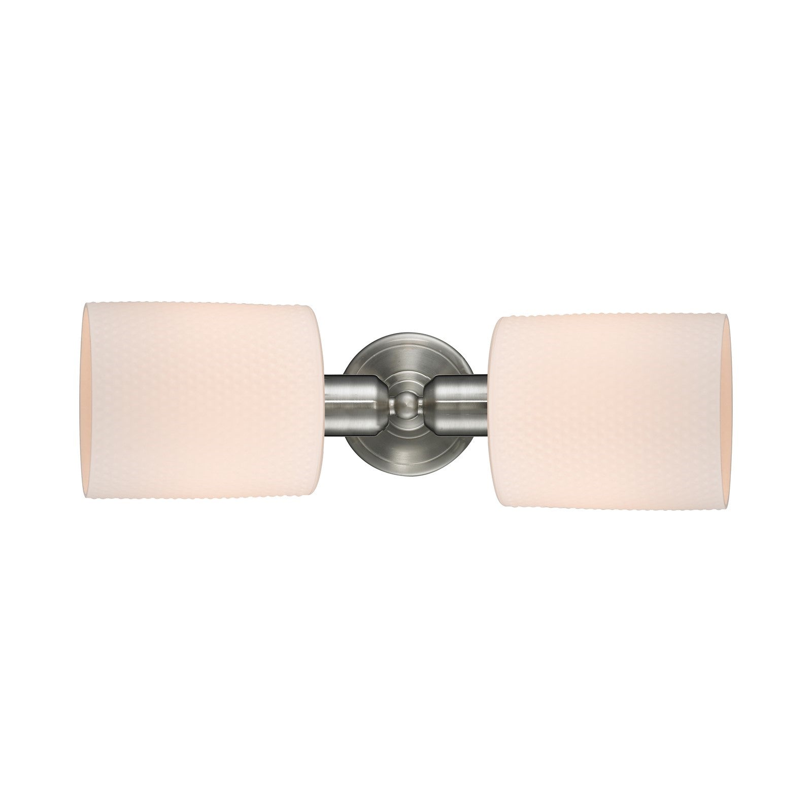 Innovations Cobbleskill 17in 2-Light Linear Bath Vanity | Industrial Brushed Satin Nickel and Matte White Glass | Bathroom Vanity & | Model 900-2W-SN-G111
