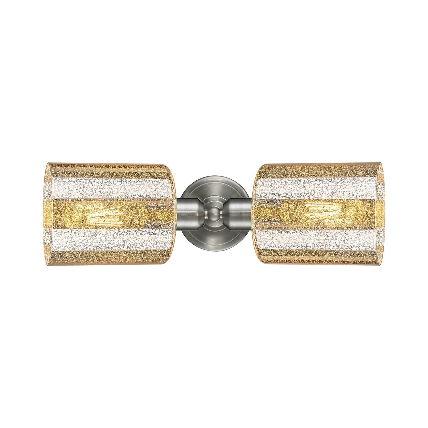 Innovations Cobbleskill 17in 2-Light Linear Vanity Light | Industrial Brushed Satin Nickel Steel and Mercury Glass | Bathroom | Model 900-2W-SN-G116