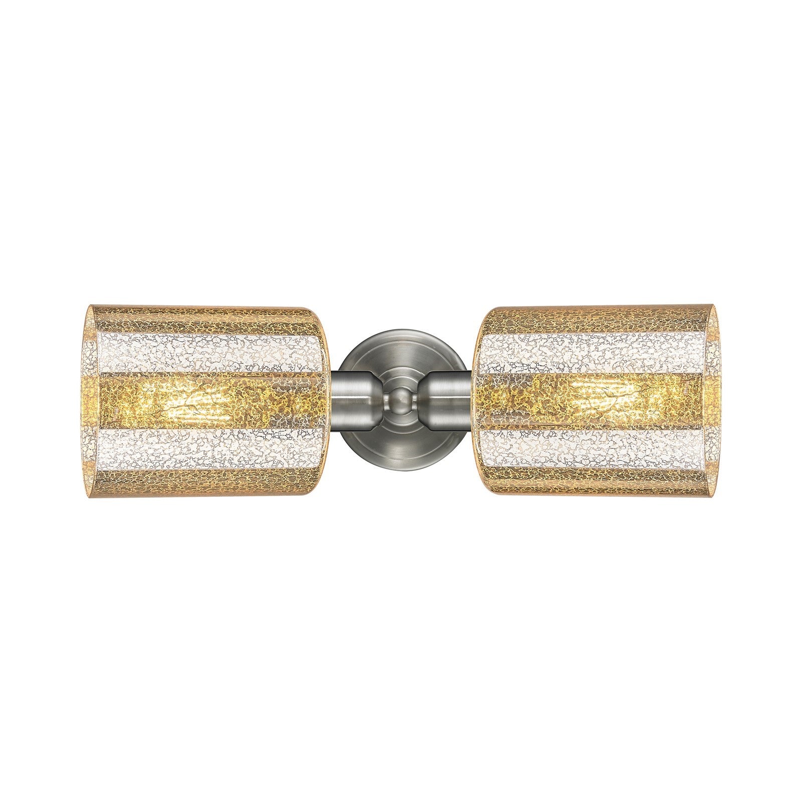 Innovations Cobbleskill 17in 2-Light Linear Vanity Light | Industrial Brushed Satin Nickel Steel and Mercury Glass | Bathroom | Model 900-2W-SN-G116