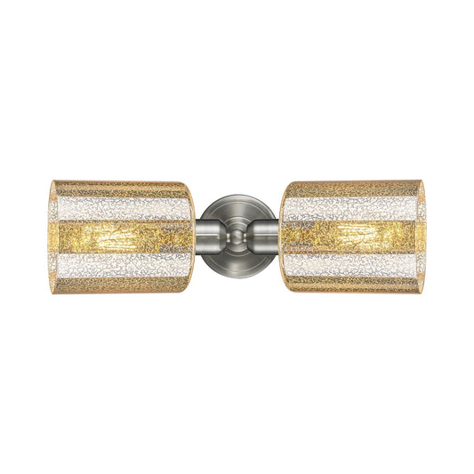 Innovations Cobbleskill 17in 2-Light Linear Vanity Light | Industrial Brushed Satin Nickel Steel and Mercury Glass | Bathroom | Model 900-2W-SN-G116