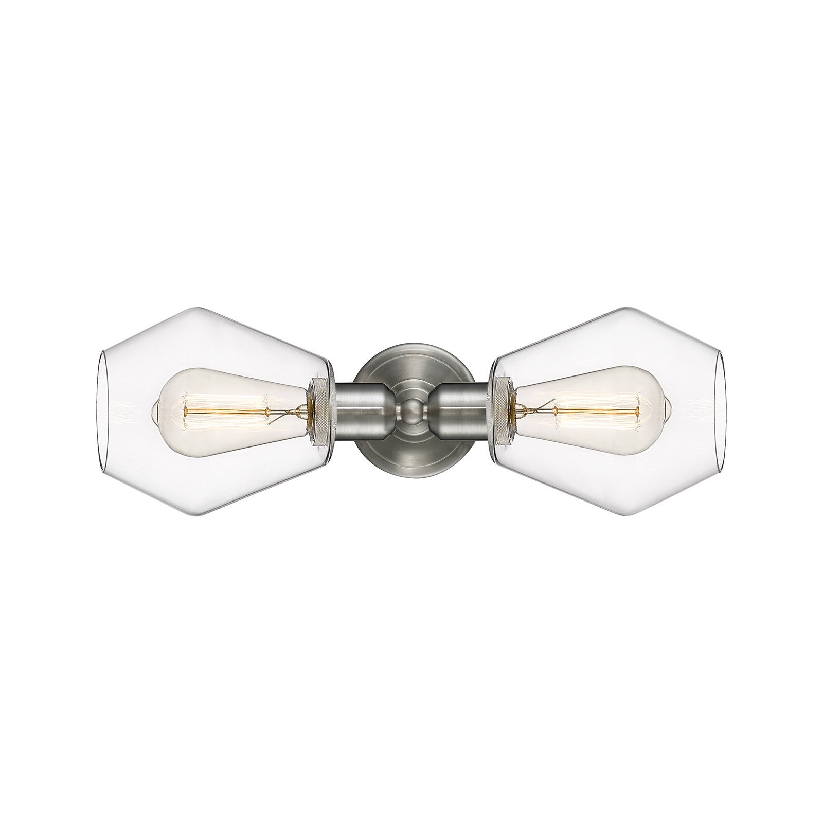 Innovations Cindyrella 18in 2-Light Linear Bath Vanity Light | Industrial Brushed Satin Nickel and Clear Glass | Bathroom Vanity | Model 900-2W-SN-G652-6