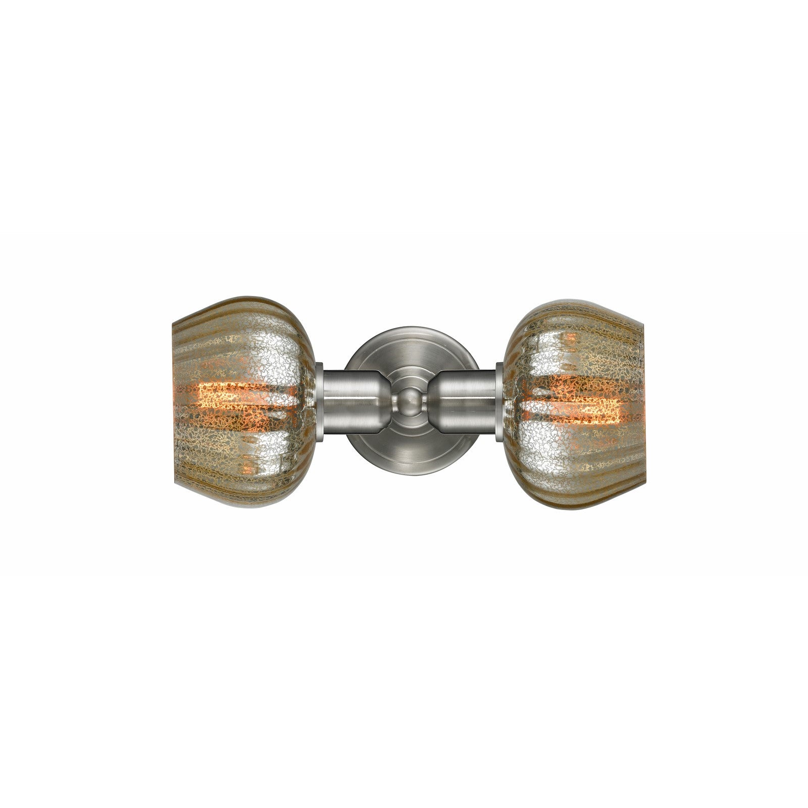 Innovations Fenton 16in 2-Light Bath Vanity Light | Brushed Satin Nickel Steel and Mercury Glass | Bathroom Vanity | Model 900-2W-SN-G96-LED