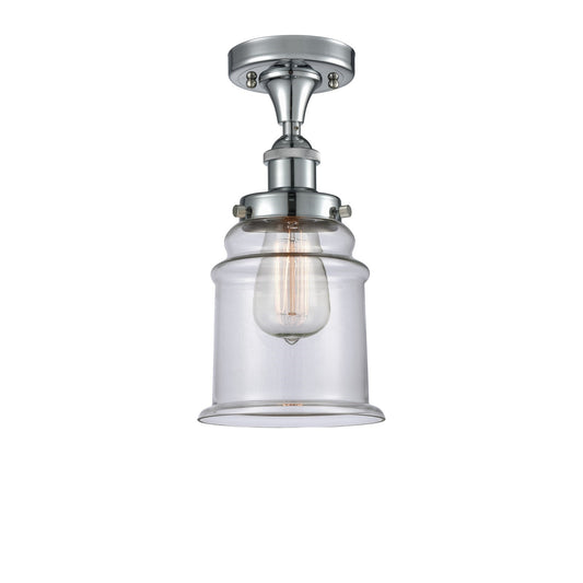 Innovations Canton 6in 1-Light Semi-Flush Mount | Modern Contempo Polished Chrome and Clear Glass | Hallway & Bathroom | Model 916-1C-PC-G182