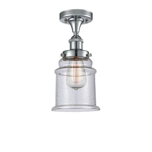 Innovations Canton 6in 1-Light Semi-Flush Mount | Modern Transitional Polished Chrome and Seedy Glass | Entryway & Hallway | Model 916-1C-PC-G184