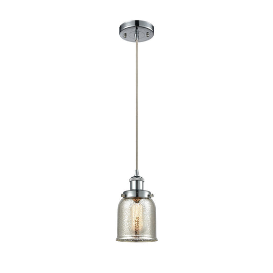 Innovations Bell 5in 1-Light Mini Pendant | Industrial Polished Chrome and Silver Plated Mercury Glass | Kitchen Island & Dining | Model 916-1P-PC-G58-LED