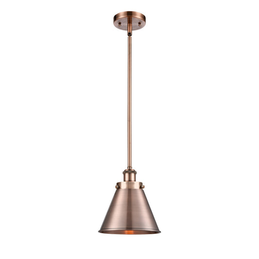 Innovations Appalachian 7in 1-Light Mini Pendant | Industrial Antique Copper Steel and Antique Copper Metal Shade | Kitchen | Model 916-1S-AC-M13-AC-LED