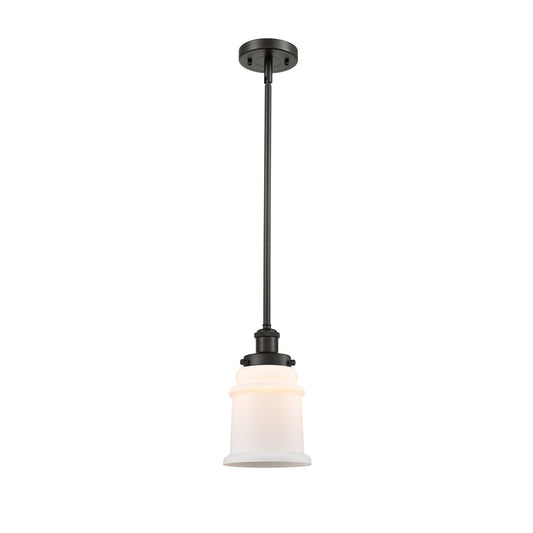 Innovations Canton 6in 1-Light Mini Pendant | Modern Oil Rubbed Bronze and Matte White Frosted Glass | Kitchen Island & Dining Room | Model 916-1S-OB-G181