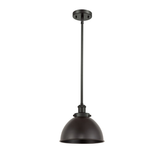Innovations Derby 10in 1-Light Pendant | Industrial Oil Rubbed Bronze Steel and Metal Shade | Kitchen Island & Dining Room | Model 916-1S-OB-MFD-10-OB