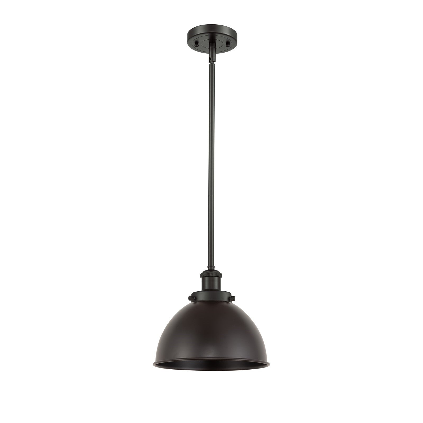 Innovations Derby 10in 1-Light Pendant | Industrial Oil Rubbed Bronze Steel and Metal Shade | Kitchen Island & Dining Room | Model 916-1S-OB-MFD-10-OB-LED