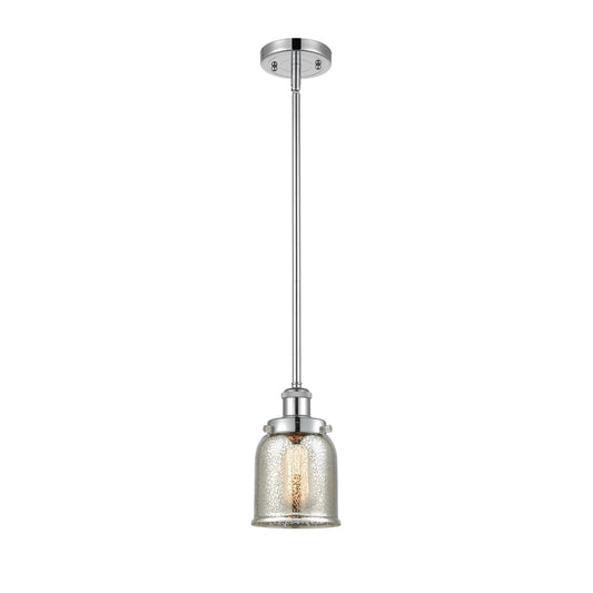Innovations Bell 5in 1-Light LED Mini Pendant | Industrial Polished Chrome Steel and Silver Plated Mercury Glass | Kitchen | Model 916-1S-PC-G58-LED