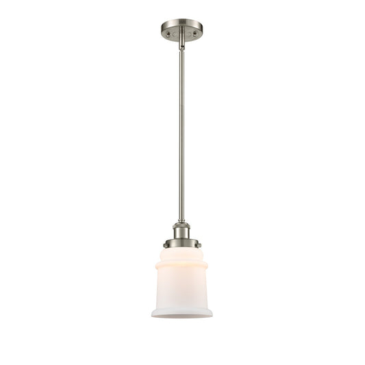 Innovations Canton 6in 1-Light Mini Pendant | Modern Brushed Satin Nickel and Matte White Frosted Glass | Kitchen Island & Dining | Model 916-1S-SN-G181