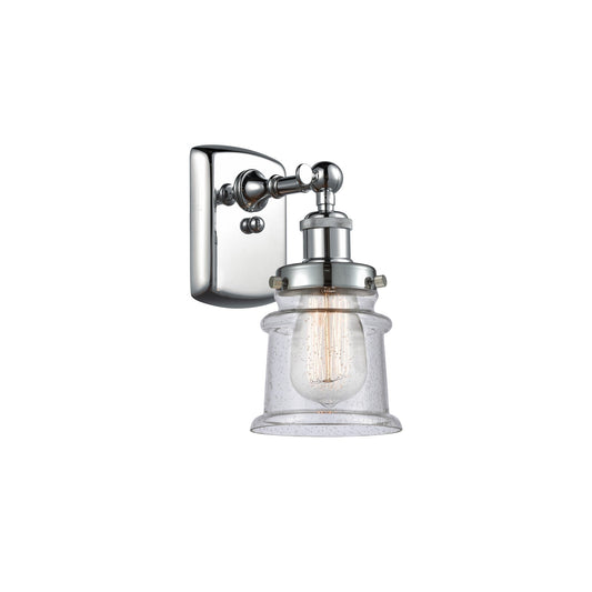 Innovations Canton 5.25in 1-Light Wall Sconce | Modern Transitional Polished Chrome and Seedy Glass | Hallway & Bathroom Accent | Model 916-1W-PC-G184S