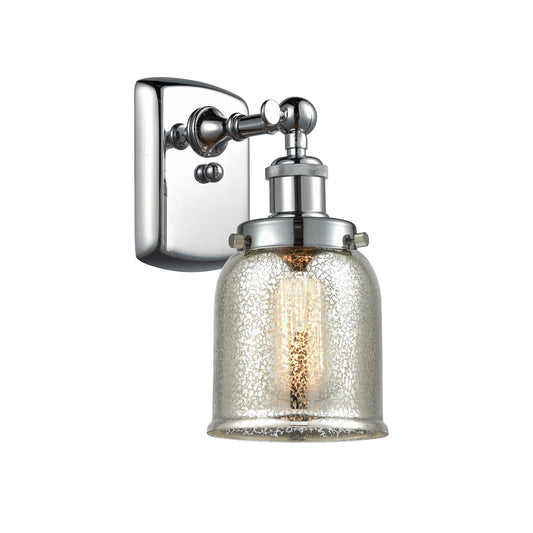 Innovations Bell 5in 1-Light Wall Sconce | Industrial Polished Chrome and Silver Plated Mercury Glass | Bathroom & Hallway | Model 916-1W-PC-G58-LED