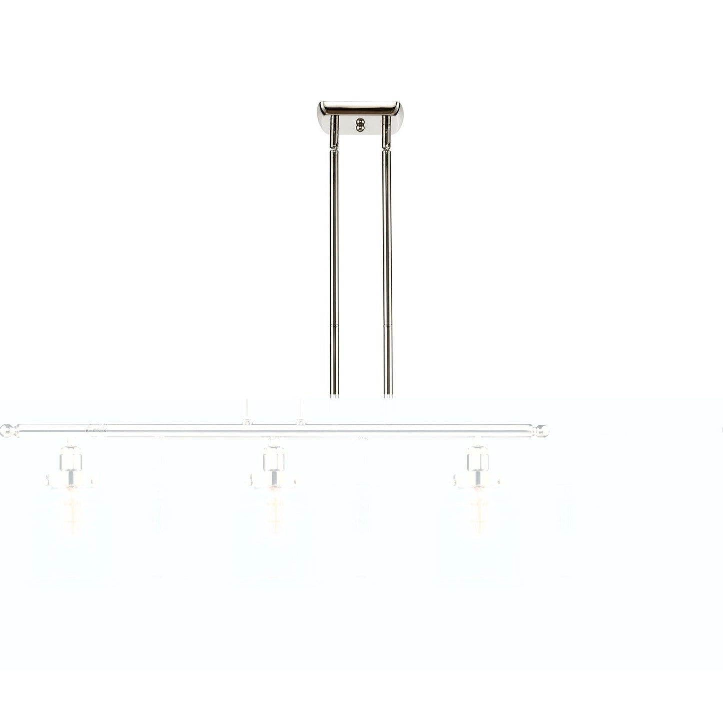 Innovations Canton 36in 3-Light Island Light | Modern Contempo Polished Nickel Steel and Seedy Glass | Kitchen Island & Dining Room | Model 916-3I-PN-G184