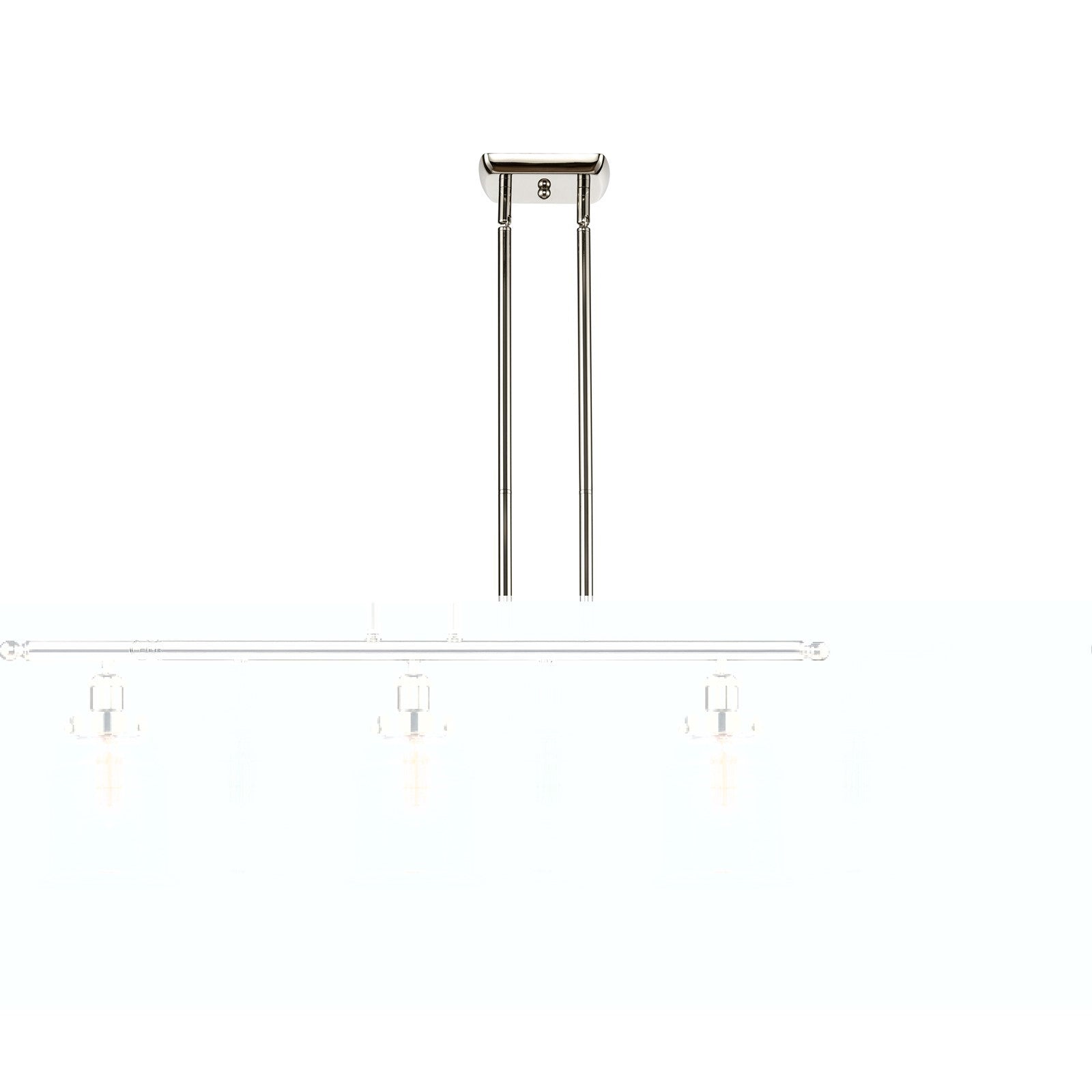 Innovations Canton 36in 3-Light Island Light | Modern Contempo Polished Nickel Steel and Seedy Glass | Kitchen Island & Dining Room | Model 916-3I-PN-G184
