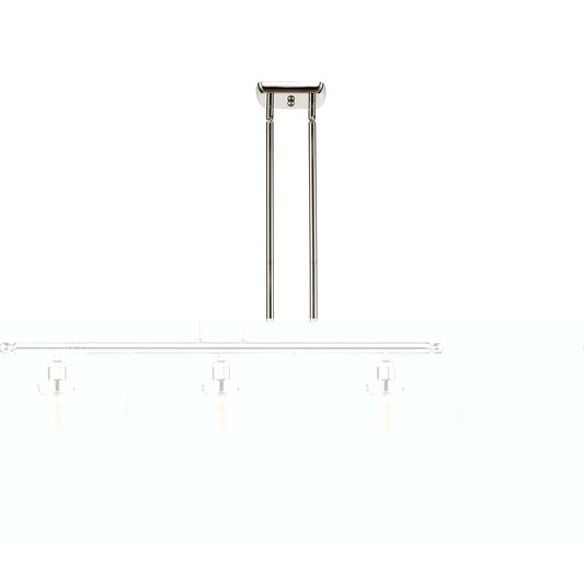 Innovations Canton 36in 3-Light Island Light | Modern Contempo Polished Nickel Steel and Seedy Glass | Kitchen Island & Dining Room | Model 916-3I-PN-G184
