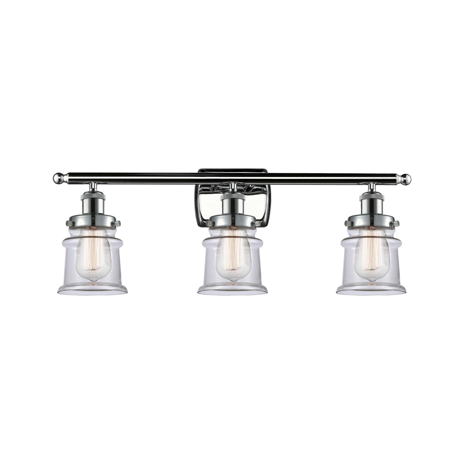 Innovations Canton 25.25in 3-Light Bath Vanity Light | Modern Contemporary Polished Chrome and Clear Glass | Bathroom Vanity | Model 916-3W-PC-G182S