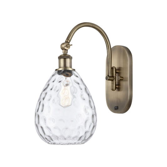 Innovations Waverly 1-Light Wall Sconce | Industrial Antique Brass Steel and Clear Glass Large Globe | Bathroom & Hallway Accent | Model 918-1W-AB-G372