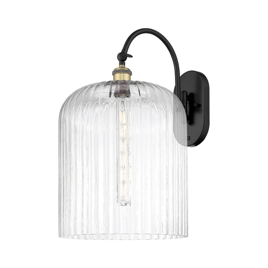 Innovations Bridal Veil 12in 1-Light Wall Sconce | Industrial Black Antique Brass and Clear Glass | Bedroom & Hallway Accent | Model 918-1W-BAB-G559-12CL