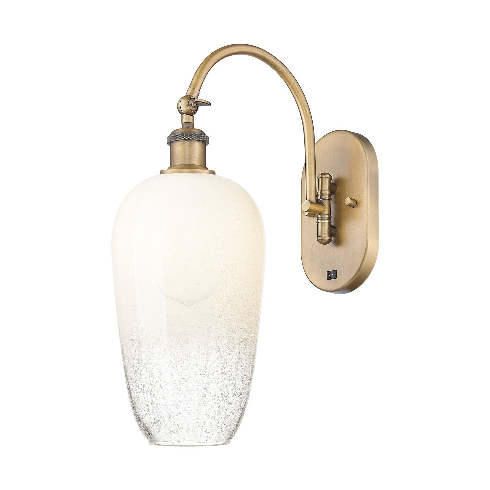 Innovations Brookhaven Flute 7in 1-Light Wall Sconce | Industrial Brushed Brass and Opal Glass | Bedroom & Hallway Accent | Model 918-1W-BB-G484-7OP