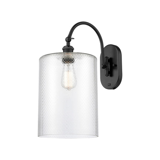Innovations Cobbleskill 9in 1-Light Wall Sconce | Industrial Matte Black Steel and Clear Glass | Bedroom & Hallway Accent | Model 918-1W-BK-G112-L