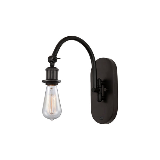 Innovations Halophane 4.5in 1-Light Swing Arm Lamp | Industrial Oil Rubbed Bronze Steel | Bedroom Reading & Living Room Accent | Model 918-1W-OB