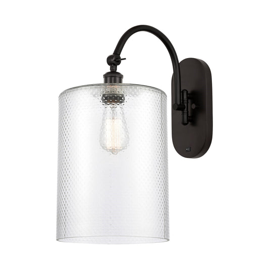 Innovations Cobbleskill 9in 1-Light Wall Sconce | Industrial Oil Rubbed Bronze Steel and Clear Glass | Hallway & Bedroom Accent | Model 918-1W-OB-G112-L