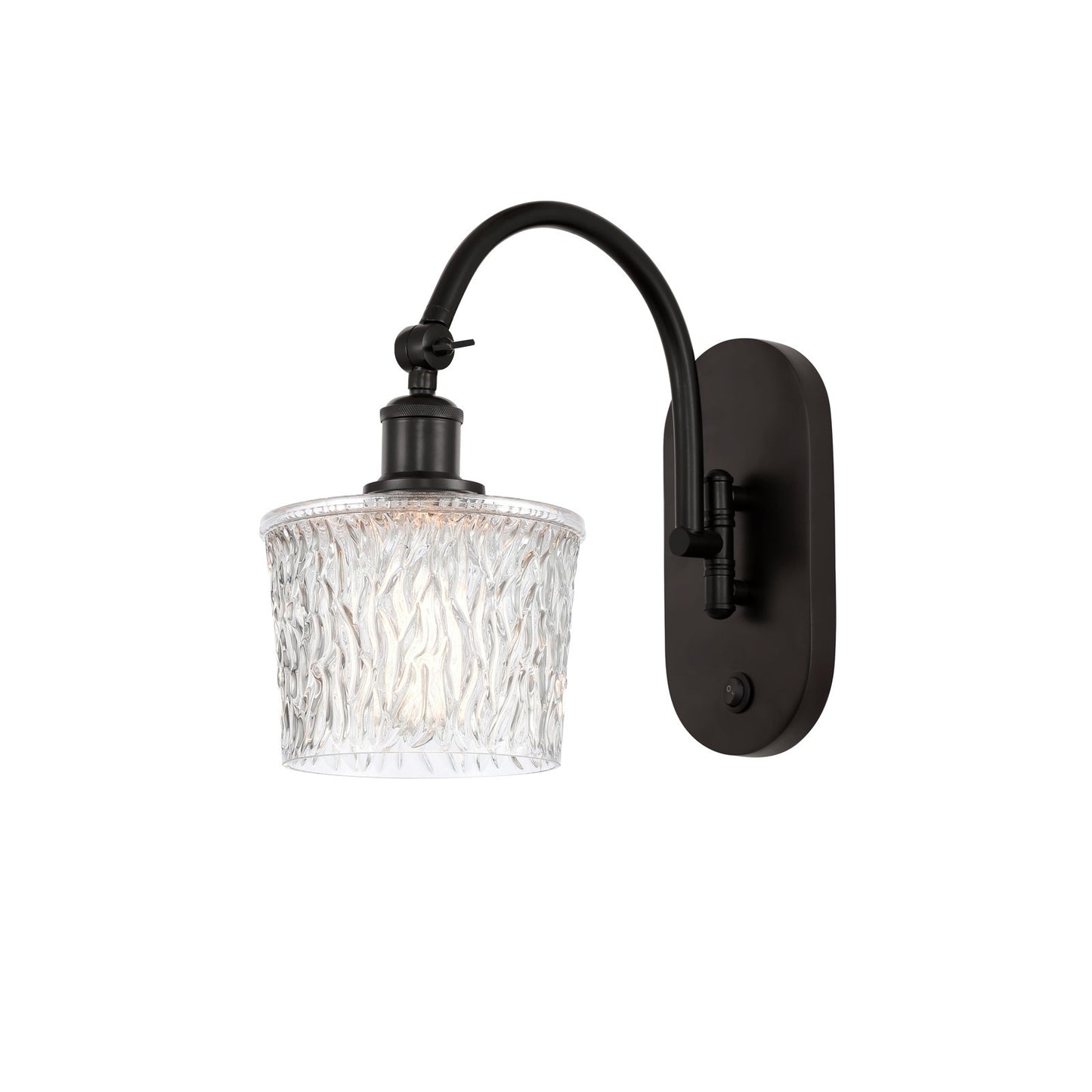 Innovations Niagara 6.5in 1-Light Wall Sconce | Industrial Oil Rubbed Bronze Steel and Clear Glass | Bedroom & Hallway Accent | Model 918-1W-OB-G402