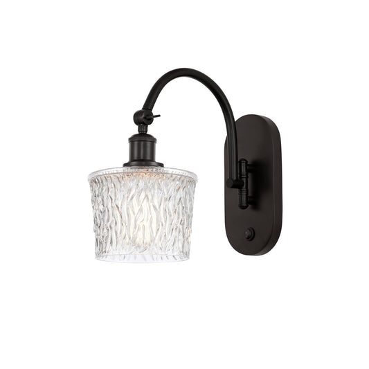 Innovations Niagara 6.5in 1-Light Wall Sconce | Industrial Oil Rubbed Bronze Steel and Clear Glass | Bedroom & Hallway Accent | Model 918-1W-OB-G402