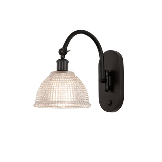 Innovations Arietta 8in 1-Light Wall Sconce | Industrial Oil Rubbed Bronze and Clear Glass | Living Room & Hallway Accent | Model 918-1W-OB-G422
