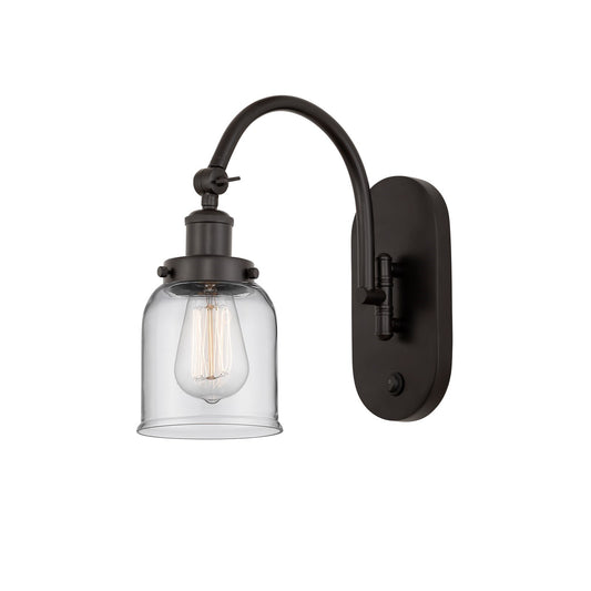 Innovations Bell 5in 1-Light Swing Arm Lamp | Industrial Oil Rubbed Bronze Steel and Clear Glass | Bedroom & Living Room Reading | Model 918-1W-OB-G52-LED