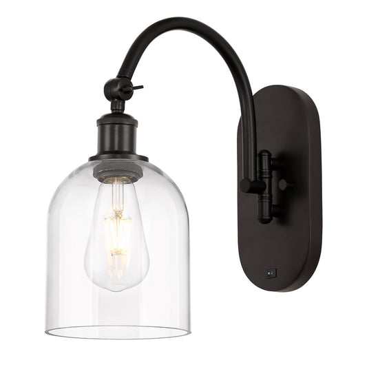 Innovations Bella 6in 1-Light Wall Sconce | Industrial Oil Rubbed Bronze and Clear Glass | Hallway & Bathroom Accent | Model 918-1W-OB-G558-6CL