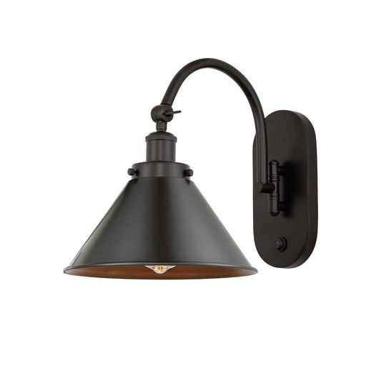 Innovations Briarcliff 10in 1-Light Swing Arm Wall Sconce | Industrial Oil Rubbed Bronze Steel and Cast Brass with Oil Rubbed | Model 918-1W-OB-M10-OB
