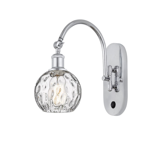 Innovations Athens Water Glass 6in 1-Light Wall Sconce | Industrial Polished Chrome and Clear Glass | Bedroom & Hallway Accent | Model 918-1W-PC-G1215-6