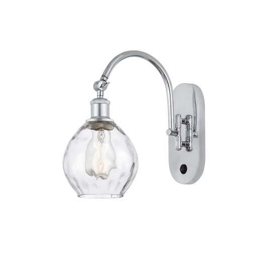 Innovations Waverly 1-Light 6in Wall Sconce | Industrial Polished Chrome and Clear Globe Glass | Bedroom & Hallway Accent Light | Model 918-1W-PC-G362