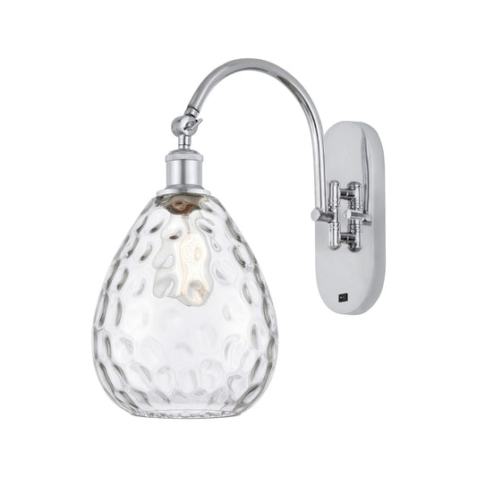 Innovations Waverly 8in 1-Light Wall Sconce | Industrial Polished Chrome and Clear Glass | Bedroom & Hallway Accent Light | Model 918-1W-PC-G372