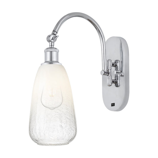 Innovations Brookhaven Almond 6in 1-Light Wall Sconce | Industrial Polished Chrome and Opal Glass | Bathroom & Hallway Accent | Model 918-1W-PC-G480-6OP
